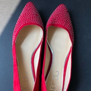 Red BCBG Flat shoes.